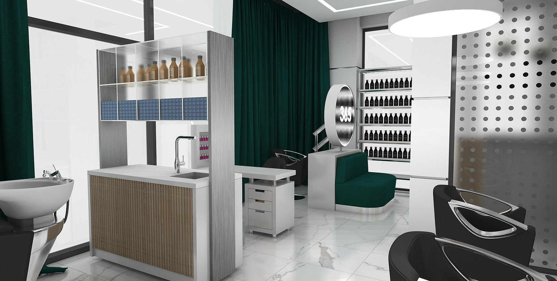 Візуалізація робочих місць та меблів для 365 Zoloche Studio