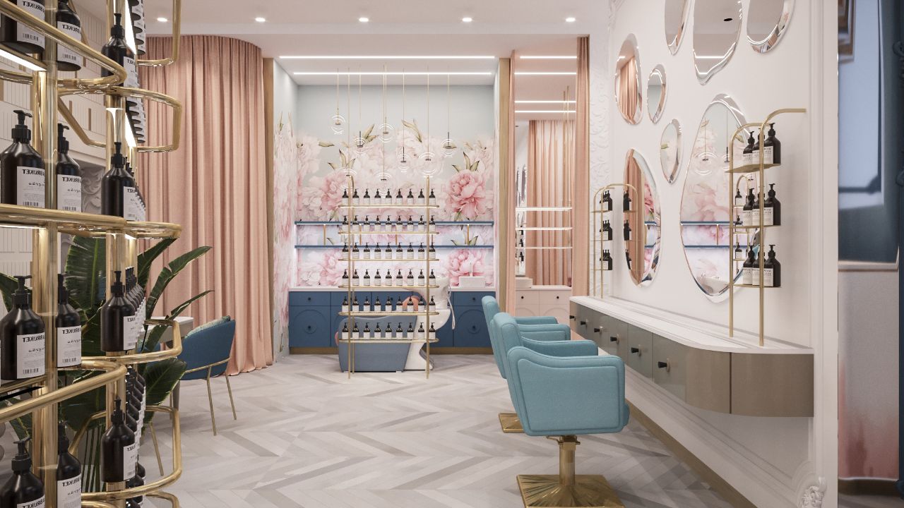 Авторський дизайн інтер'єру комерційного приміщення Leo Beauty Club